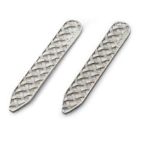 Weave Collar Stiffeners In Sterling Silver