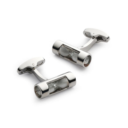 Hourglass Cufflinks In Silver