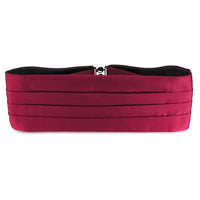 Wine Satin Silk Cummerbund