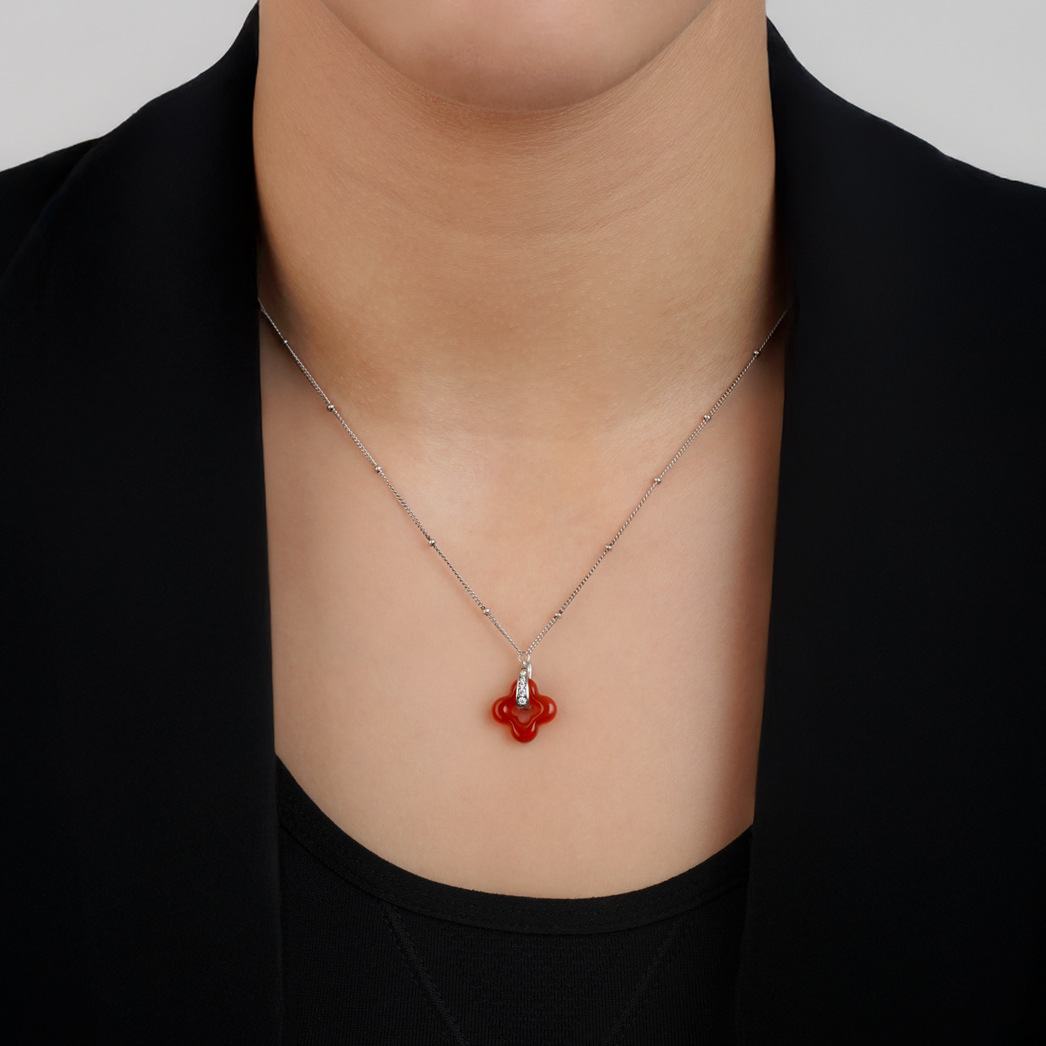 Silver Clover Necklace