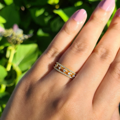 Celeste Stacking Ring Set in Gold - SJR London Timepiece