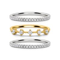 Celeste Stacking Ring Set (Silver & Gold) - SJR London Timepiece