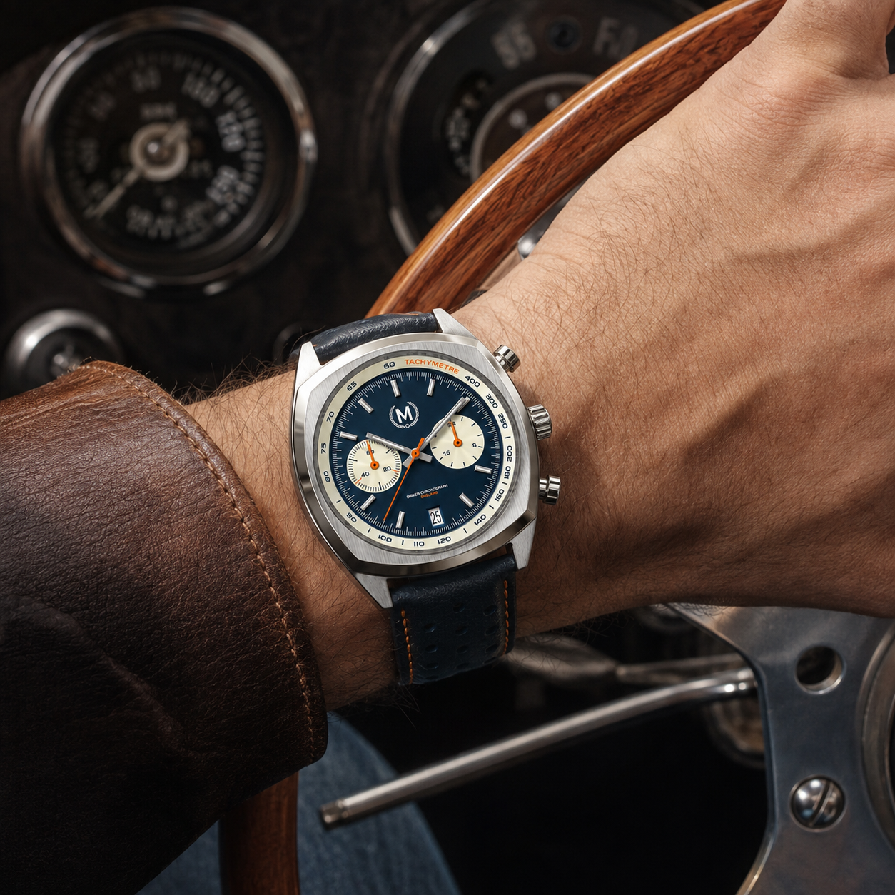Chronographe Driver MKII Quartz, Blue Reverse Panda (PRÉCOMMANDEZ DÈS MAINTENANT)
