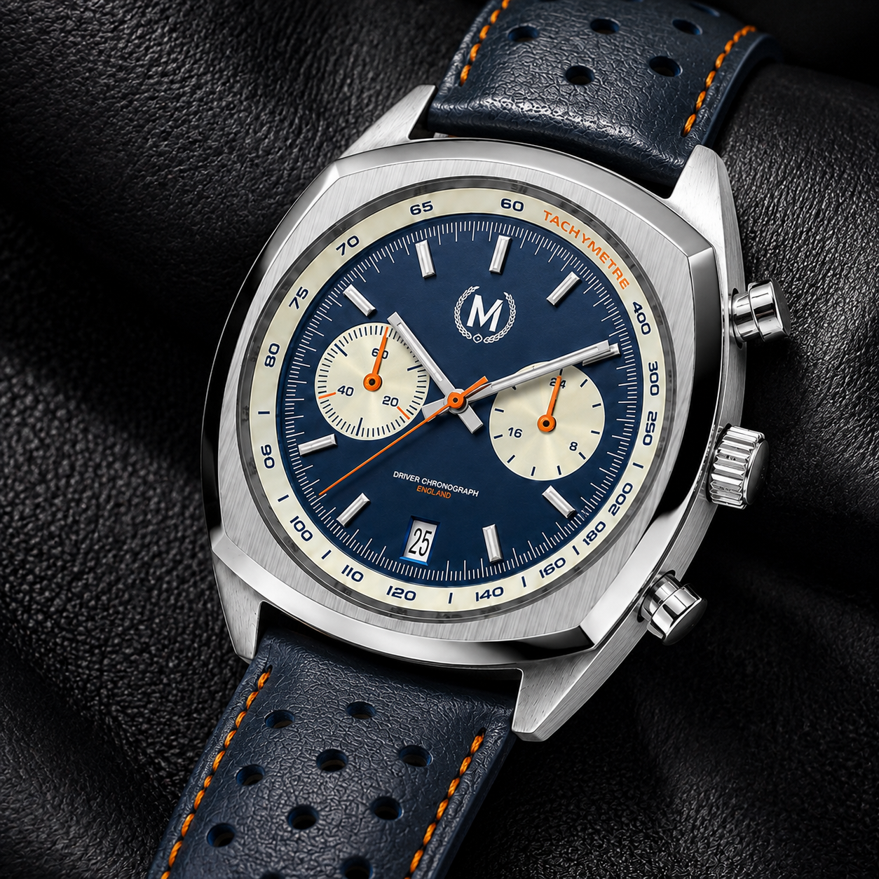 Chronographe Driver MKII Quartz, Blue Reverse Panda (PRÉCOMMANDEZ DÈS MAINTENANT)