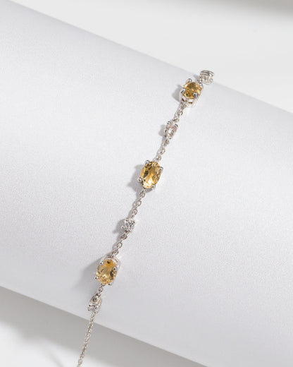 Citrine Bracelet in Sterling Silver - SJR London Timepiece