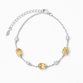 Bracelet citrine en argent sterling
