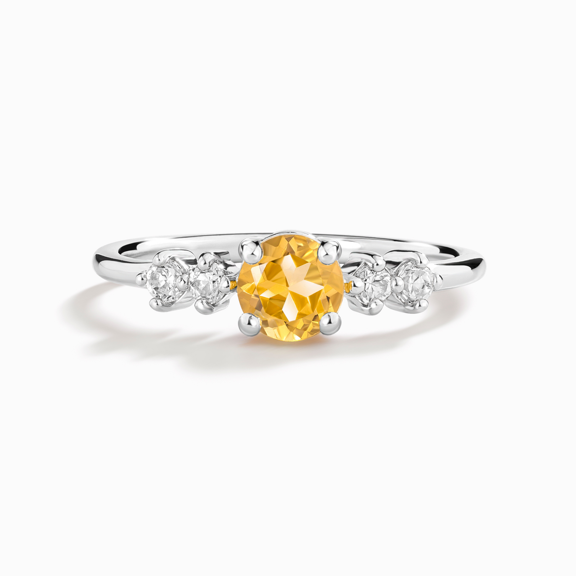 Citrine Five Stone Ring in Sterling Silver - SJR London Timepiece