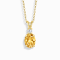 Pendentif Citrine en Vermeil Or 18 carats