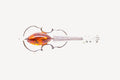 Broche en ambre classique en forme de violon