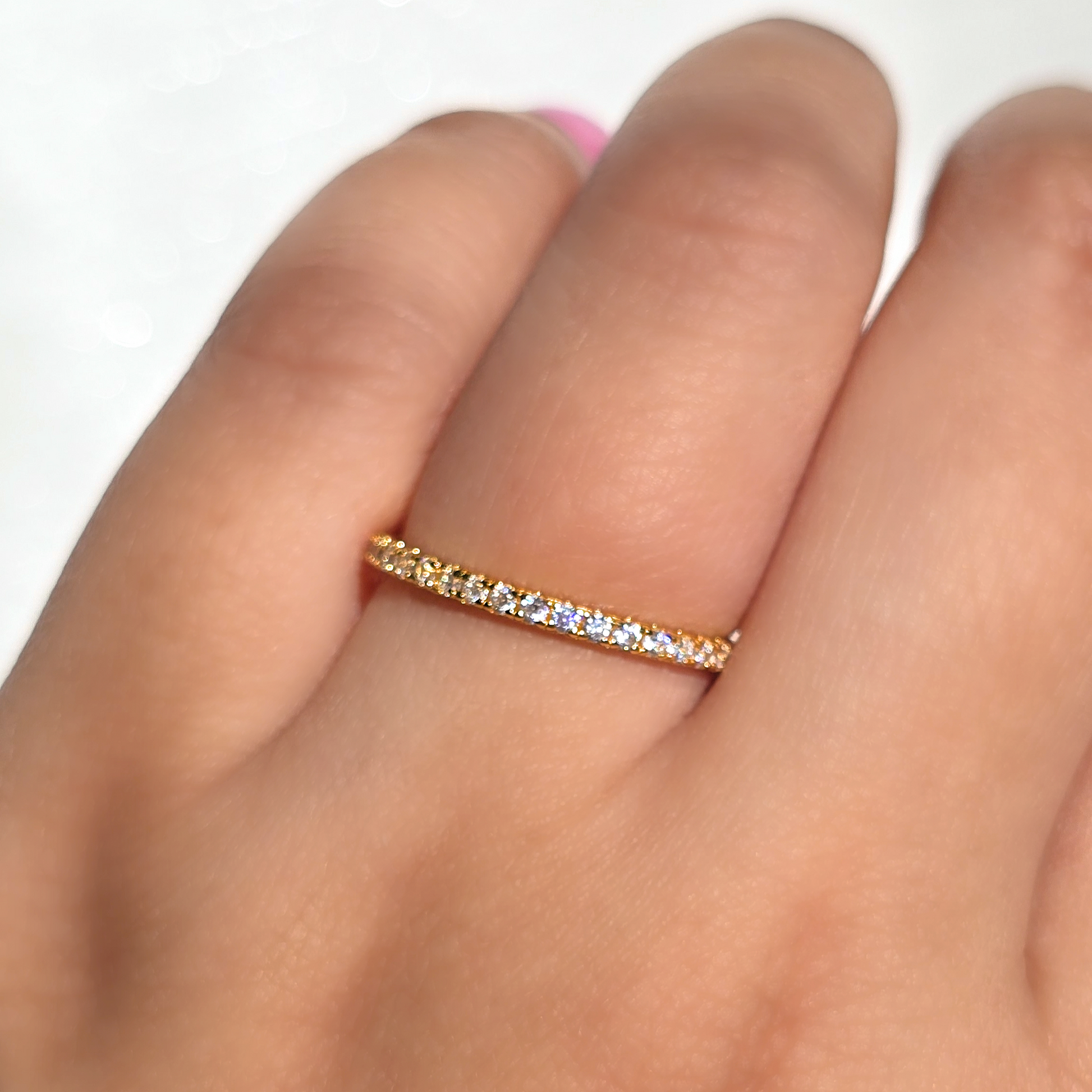 Classic Eternity Ring (1.8 mm) in 18k Gold Vermeil - SJR London Timepiece