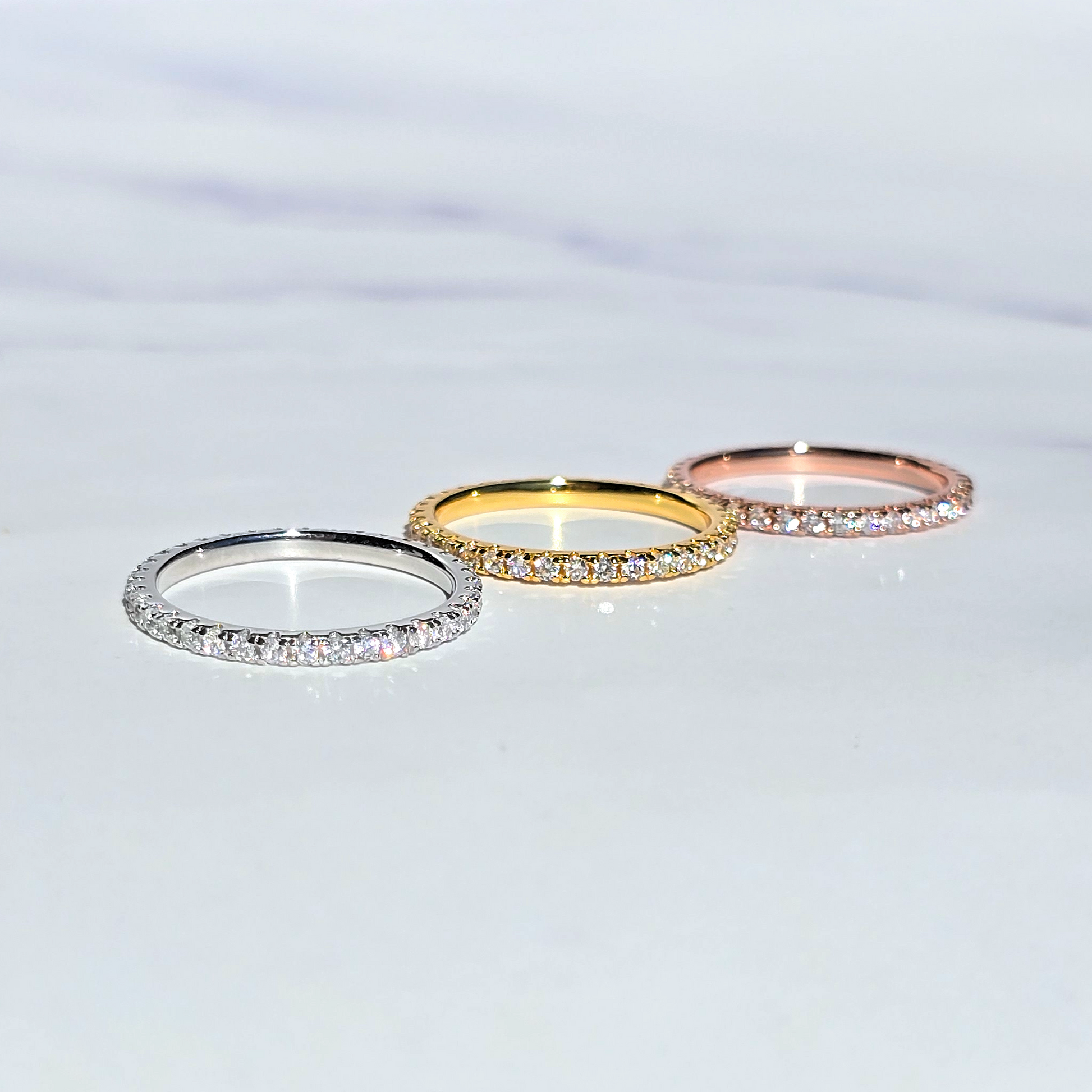 Classic Full Eternity Ring (1.8 mm) in Sterling Silver - SJR London Timepiece