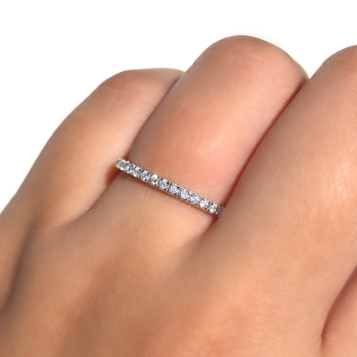 Classic Full Eternity Ring (1.8 mm) in Sterling Silver - SJR London Timepiece