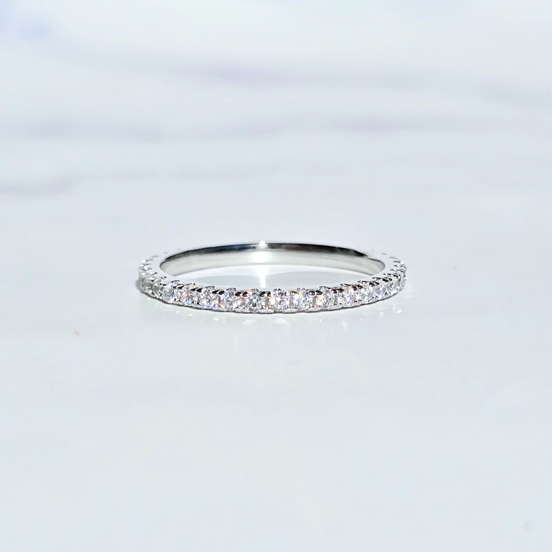 Classic Full Eternity Ring (1.8 mm) in Sterling Silver - SJR London Timepiece