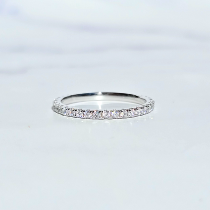 Classic Full Eternity Ring (1.8 mm) in Sterling Silver - SJR London Timepiece