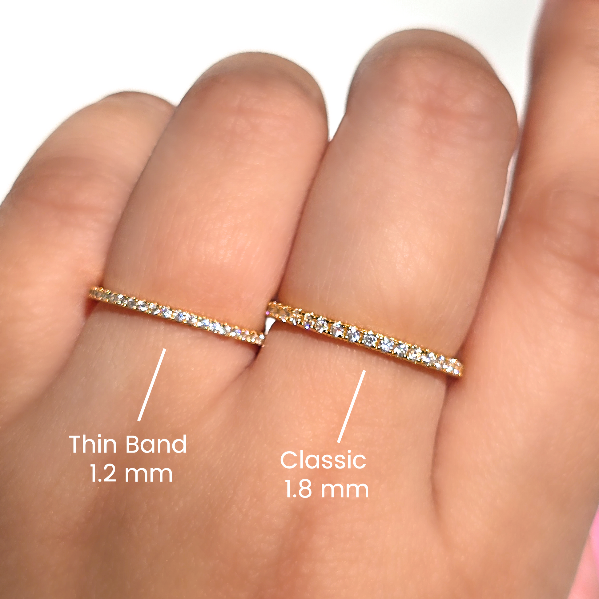 Classic Eternity Ring (1.8 mm) in 18k Gold Vermeil - SJR London Timepiece