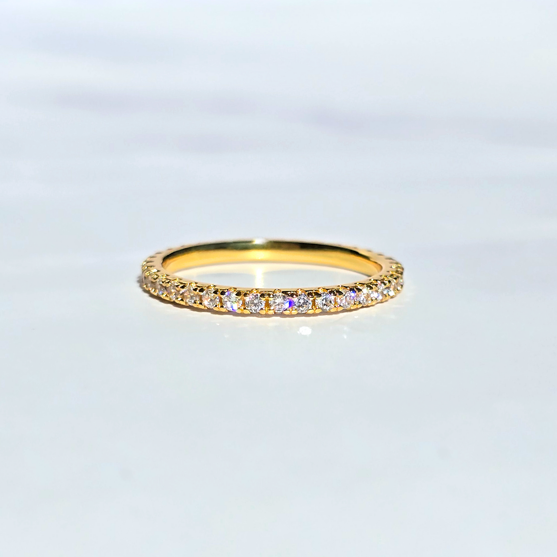 Classic Eternity Ring (1.8 mm) in 18k Gold Vermeil - SJR London Timepiece