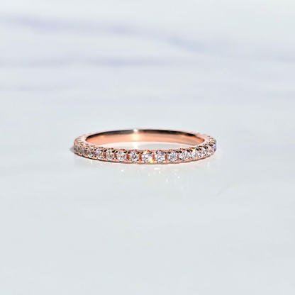 Classic Eternity Ring (1.8 mm) in 18k Rose Gold Vermeil - SJR London Timepiece