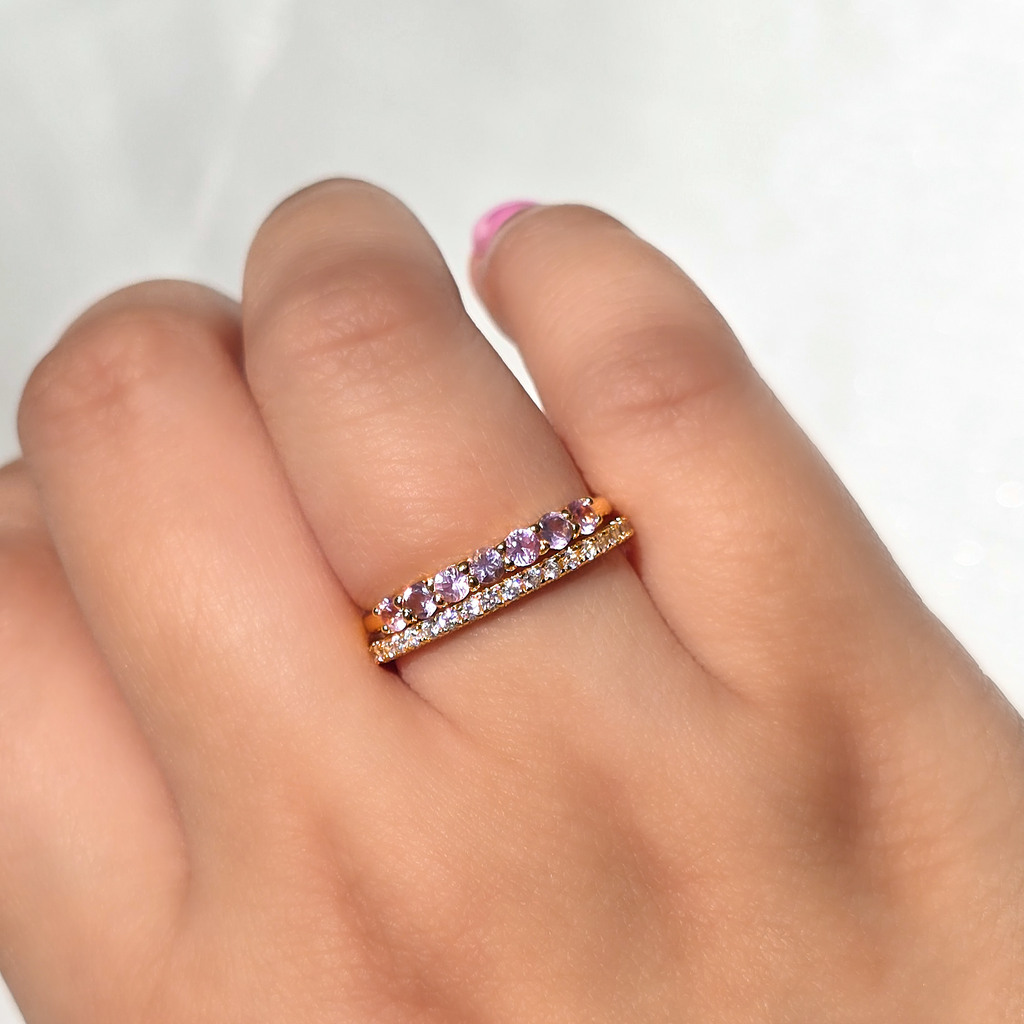Alliance éternité classique (1,8 mm) en vermeil or rose 18 carats