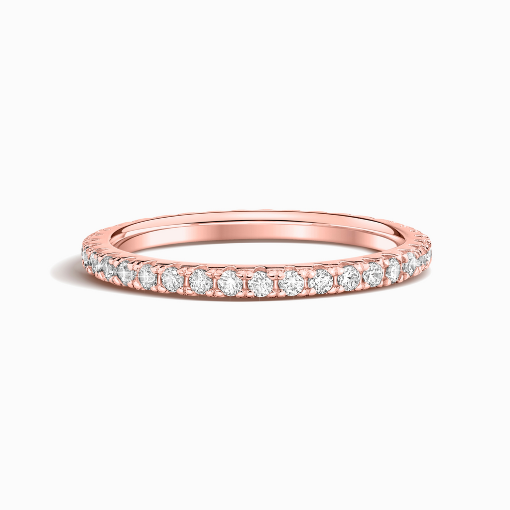 Alliance éternité classique (1,8 mm) en vermeil or rose 18 carats