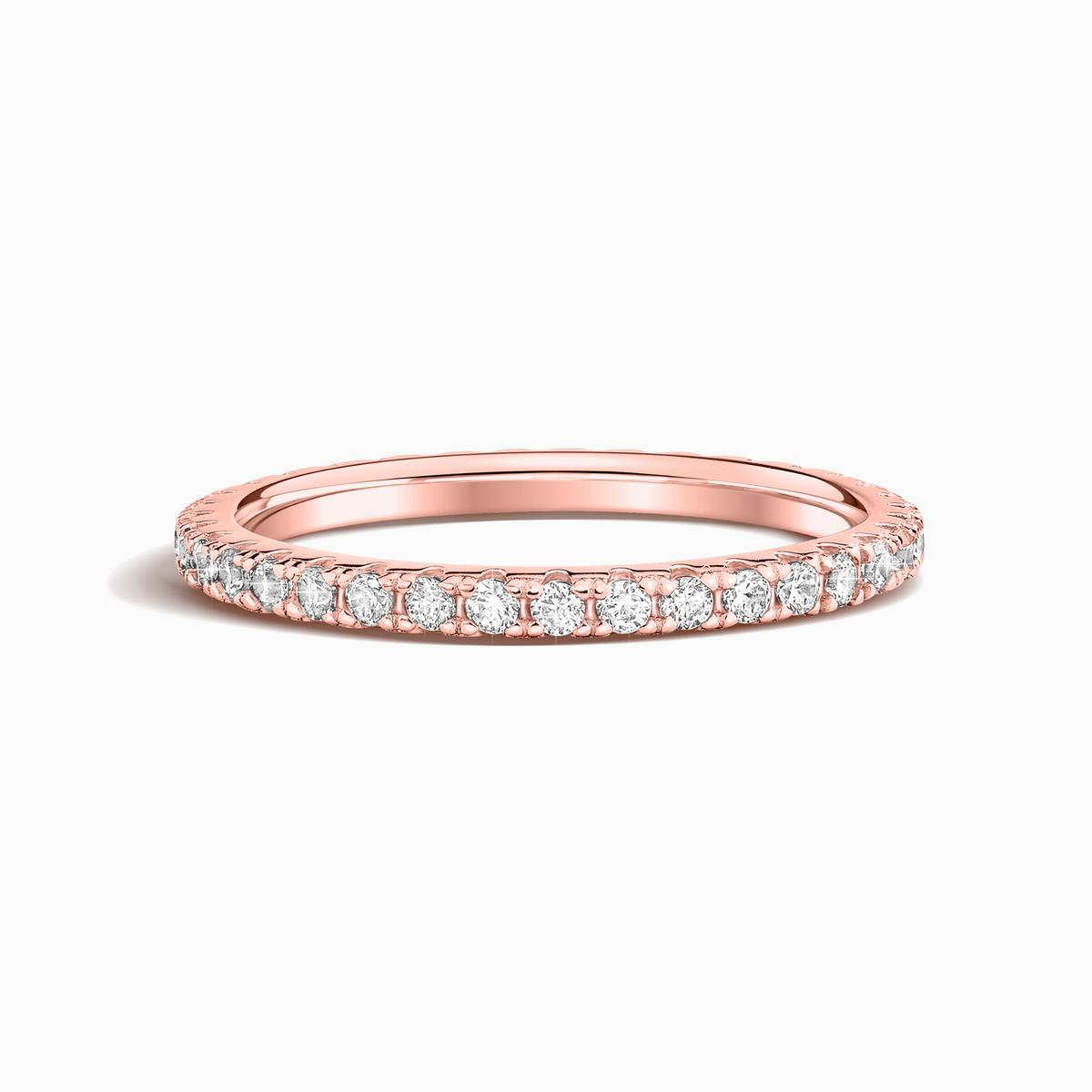 Alliance éternité classique (1,8 mm) en vermeil or rose 18 carats