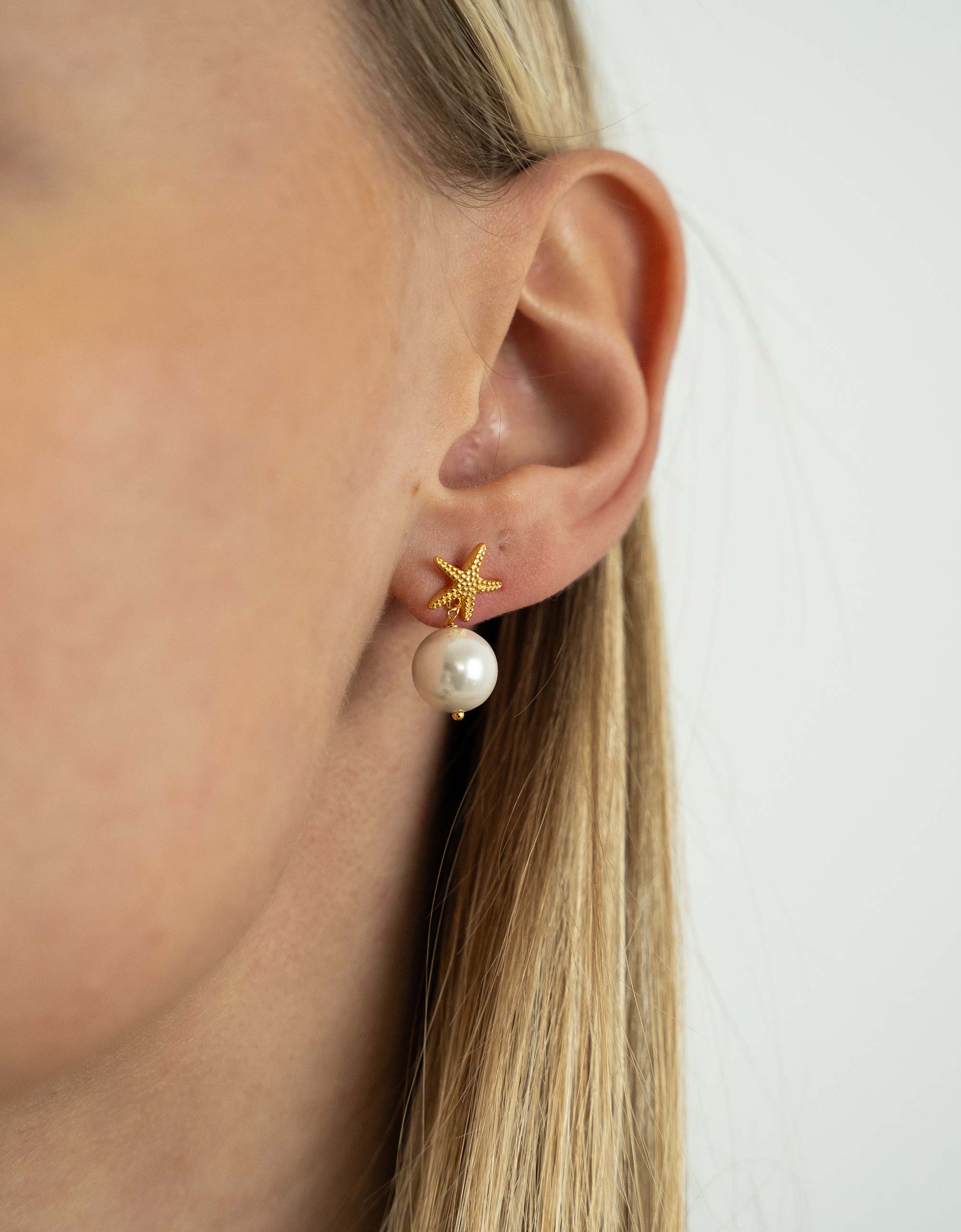Boucles d'oreilles perles étoile de mer