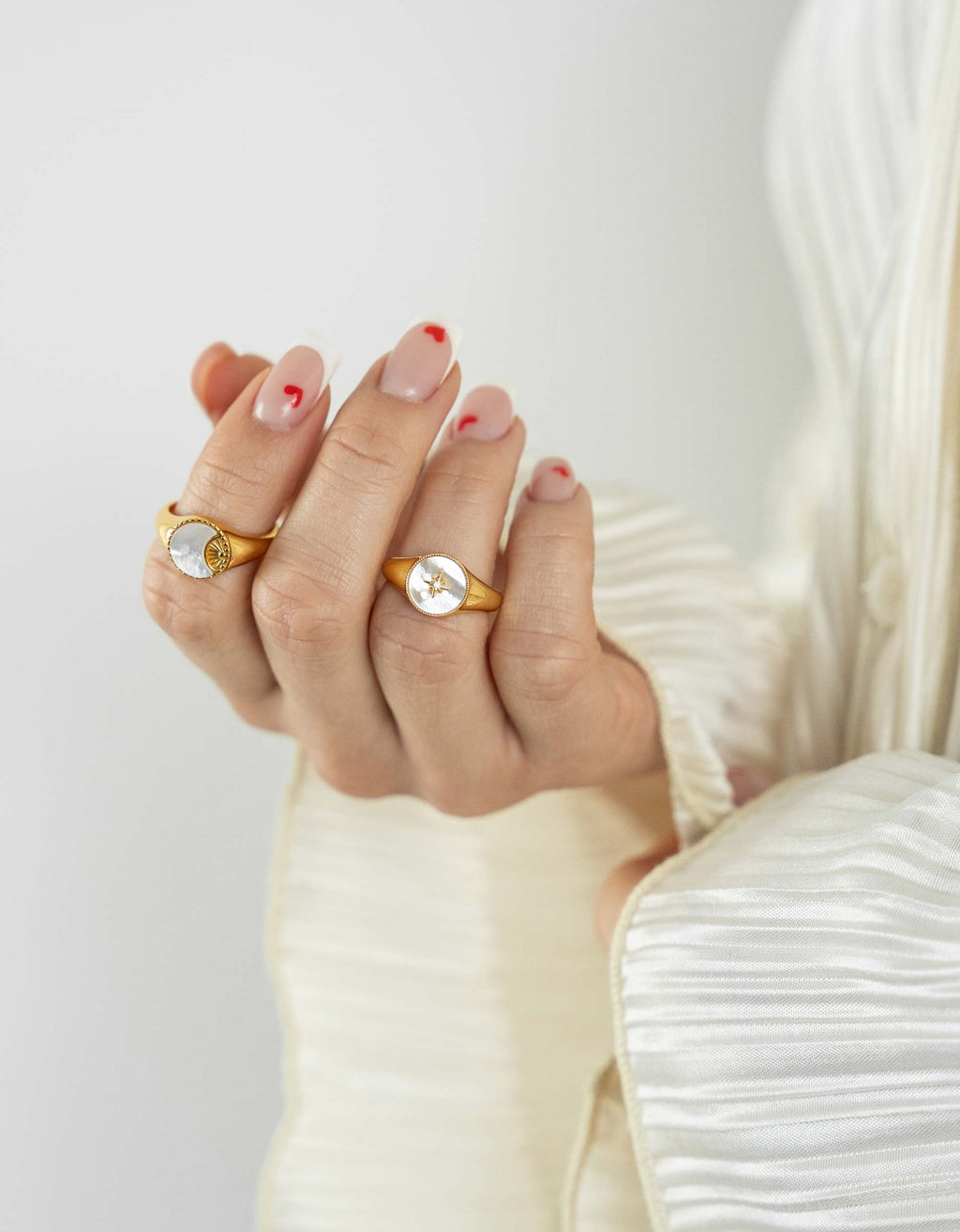 Bague étoile en nacre