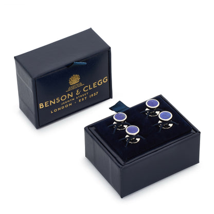 Lapis Lazuli Dress Studs In Silver