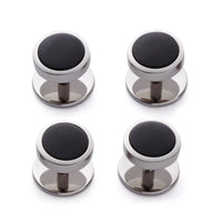 Onyx Dress Studs In Silver
