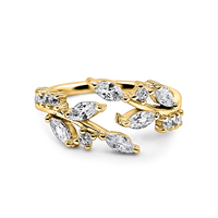 Adjustable Leaf Ring in Gold - SJR London Timepiece