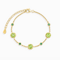 Bracelet Émeraudes et Péridots en Vermeil 18 carats