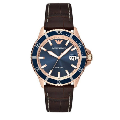Emporio Armani AR11556 Men's Rose Gold Diver Watch - SJR London Timepiece