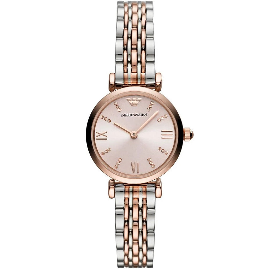 Montre bicolore femme Emporio Armani Gianni T-Bar AR11223
