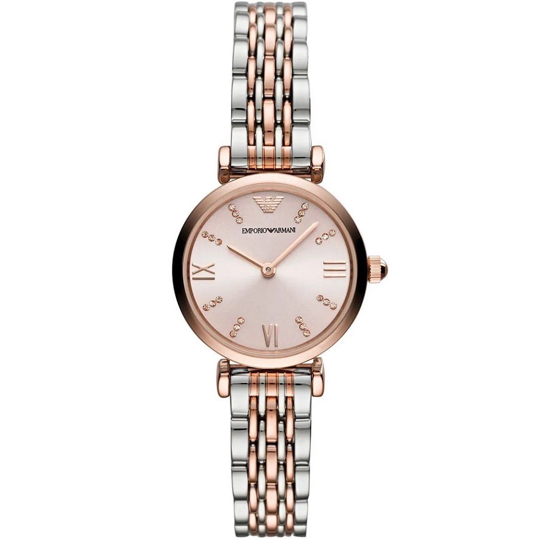 Montre bicolore femme Emporio Armani Gianni T-Bar AR11223
