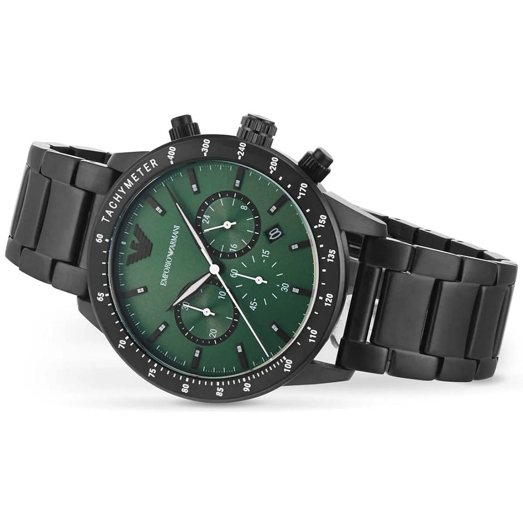 Montre homme noire et verte Emporio Armani AR11472 Mario