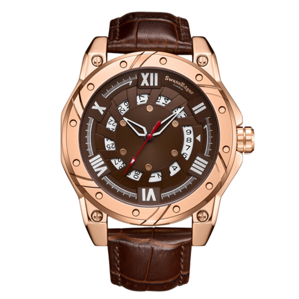 Limited Edition Swan & Edgar Hand Assembled Engineer Automatic Brown - SJR London Timepiece