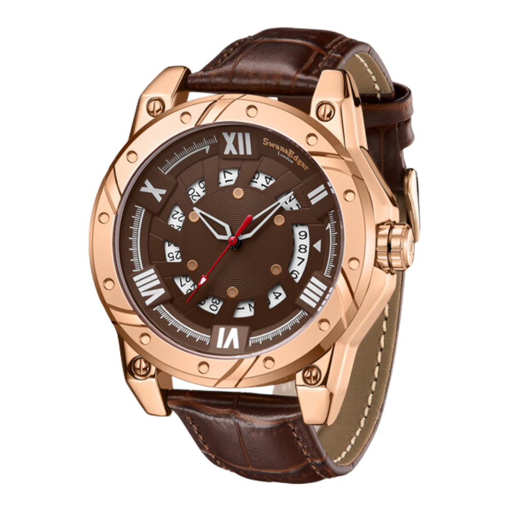 Limited Edition Swan & Edgar Hand Assembled Engineer Automatic Brown - SJR London Timepiece