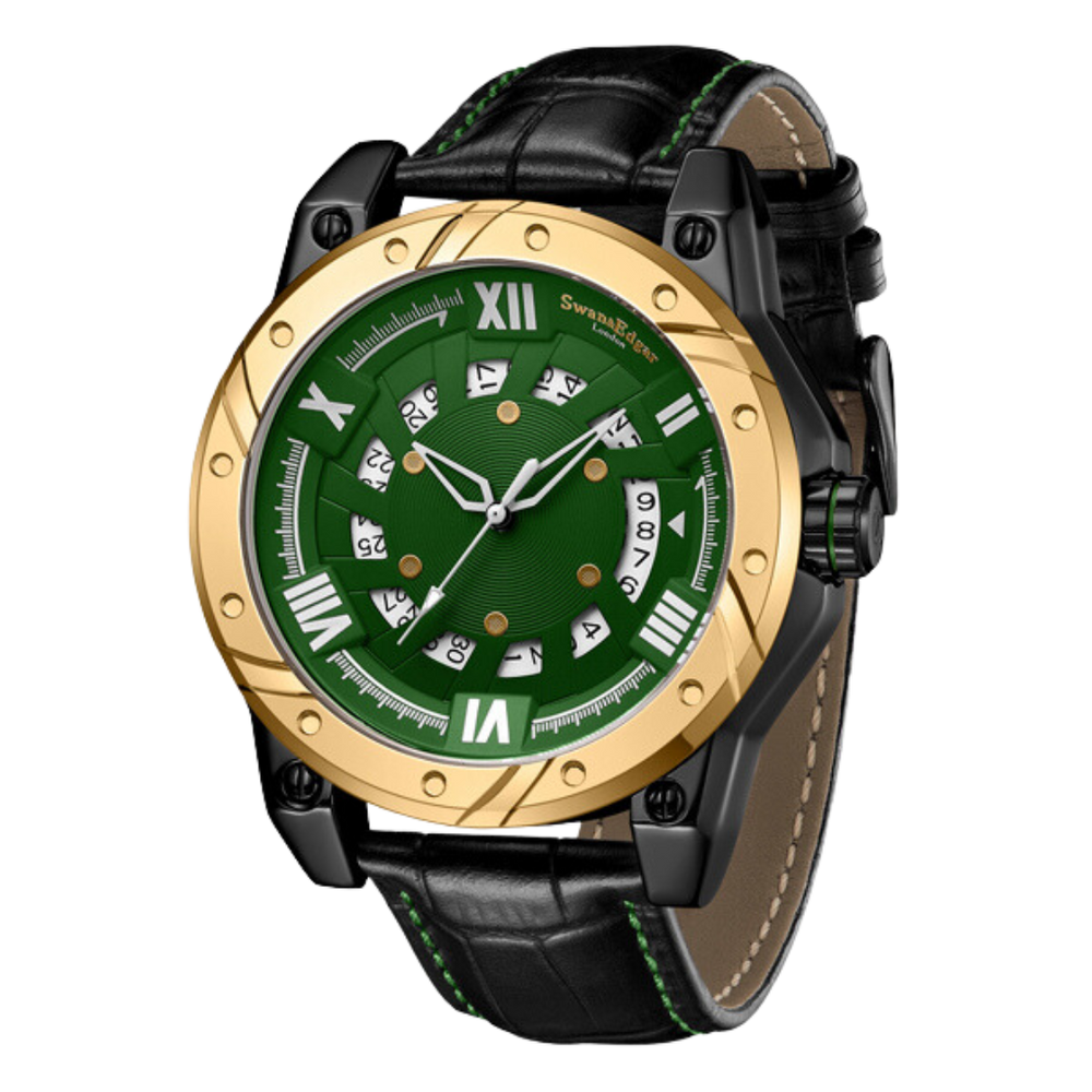 Limited Edition Swan & Edgar Hand Assembled Engineer Automatic Green - SJR London Timepiece