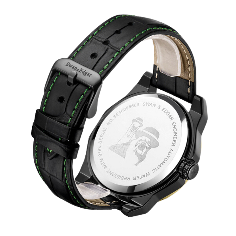 Limited Edition Swan & Edgar Hand Assembled Engineer Automatic Green - SJR London Timepiece