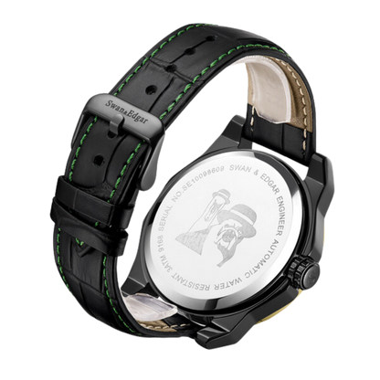 Limited Edition Swan & Edgar Hand Assembled Engineer Automatic Green - SJR London Timepiece