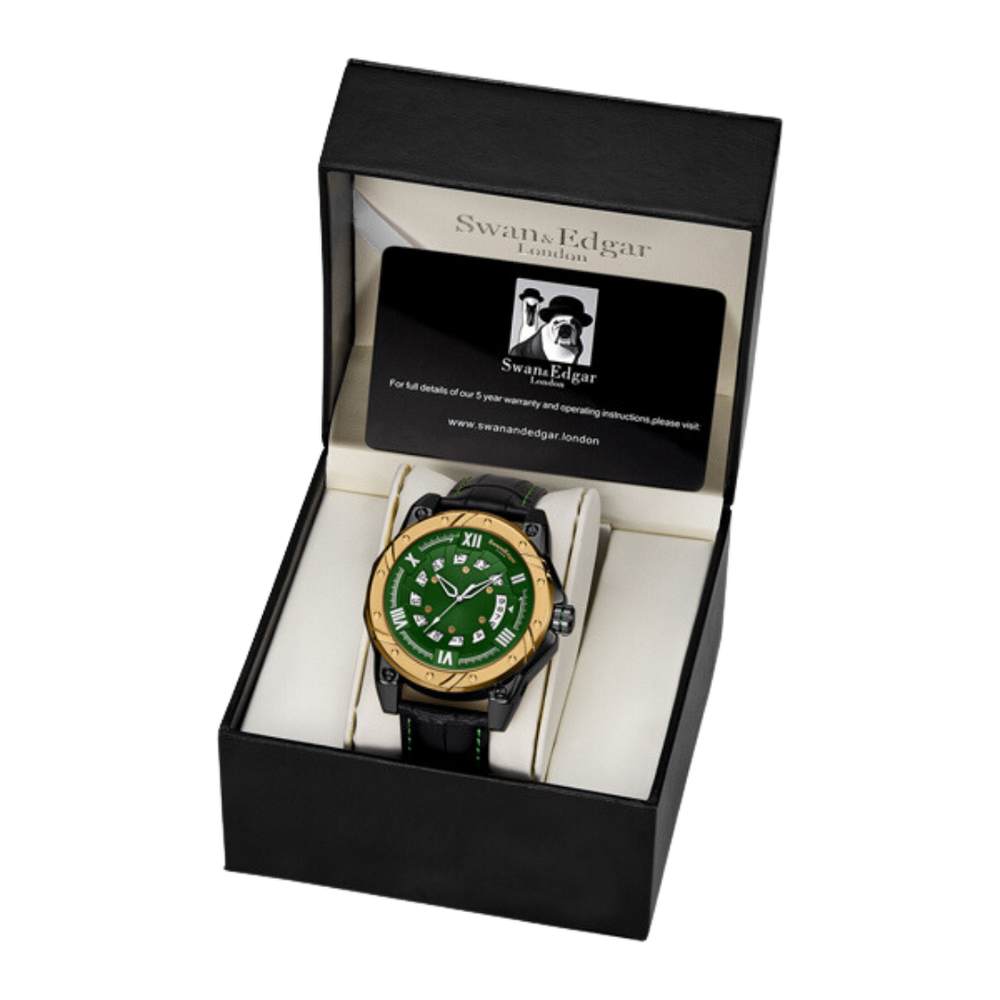 Limited Edition Swan & Edgar Hand Assembled Engineer Automatic Green - SJR London Timepiece