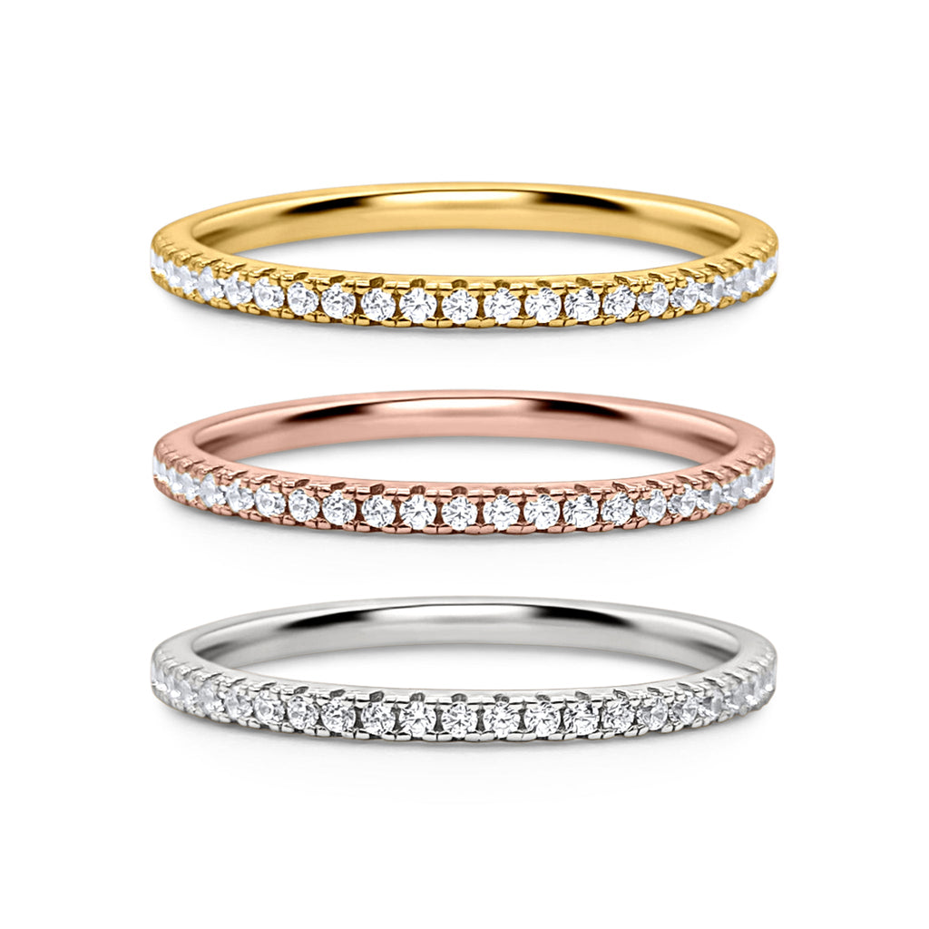 Lot de bagues empilables Essential Eternity
