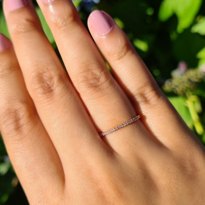 Thin Full Eternity Ring (1.2 mm) in Rose Gold - SJR London Timepiece