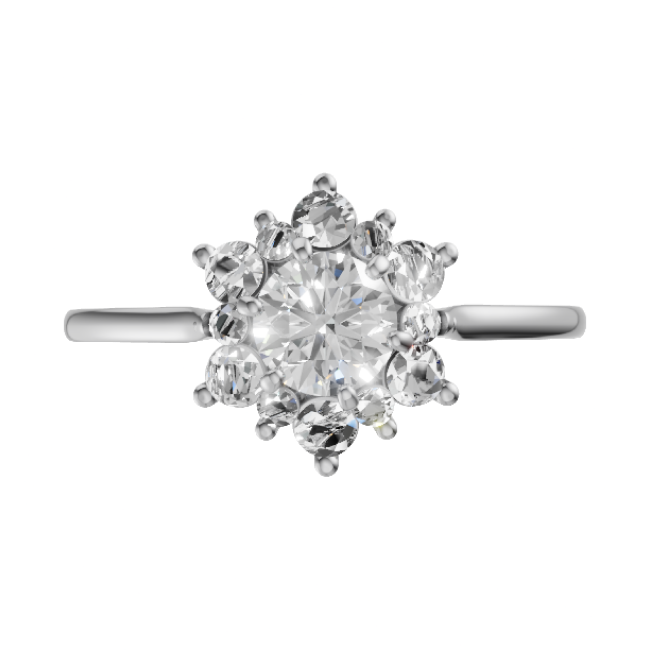 Flora Belle Halo Ring - SJR London Timepiece