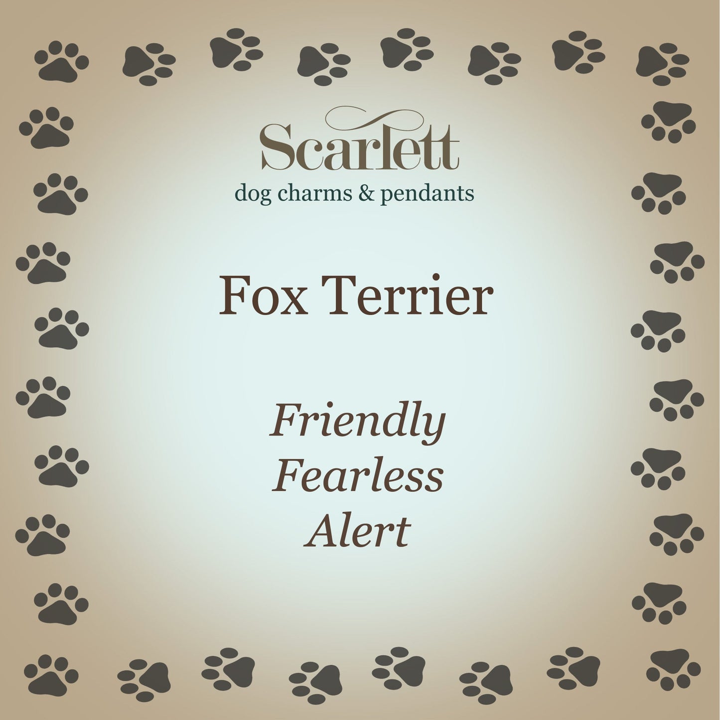 Fox Terrier Silver Dog Charm