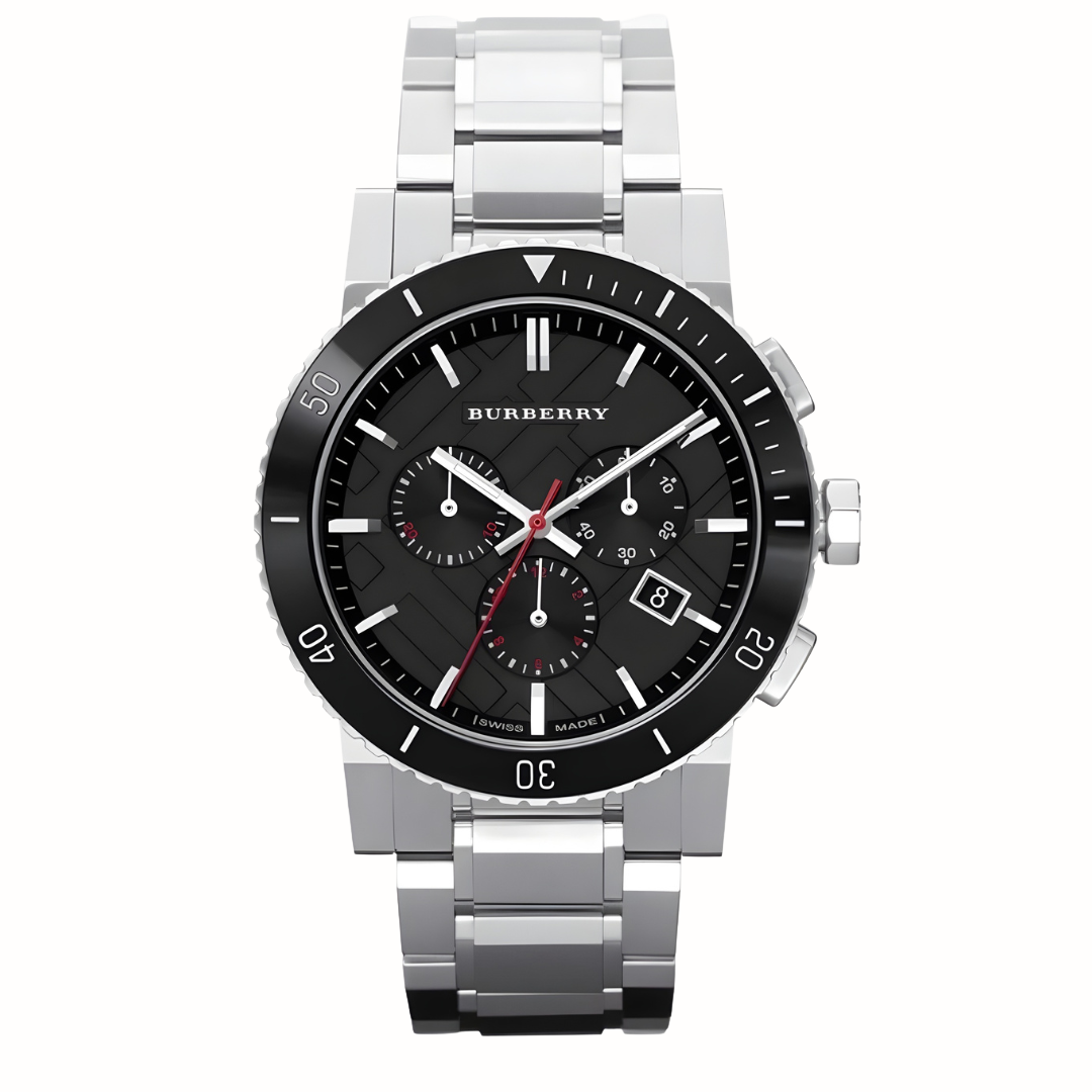 Burberry BU9380 The City Men's Silver & Black Dial Watch - SJR London Timepiece