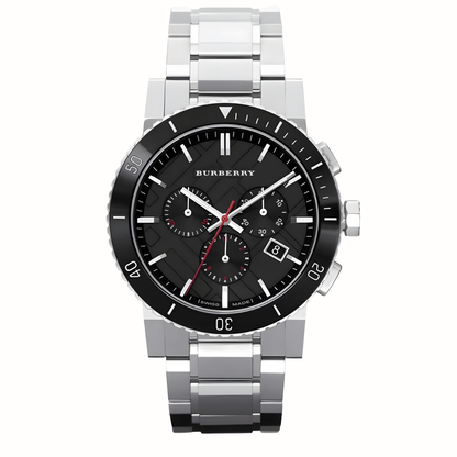 Burberry BU9380 The City Men's Silver & Black Dial Watch - SJR London Timepiece