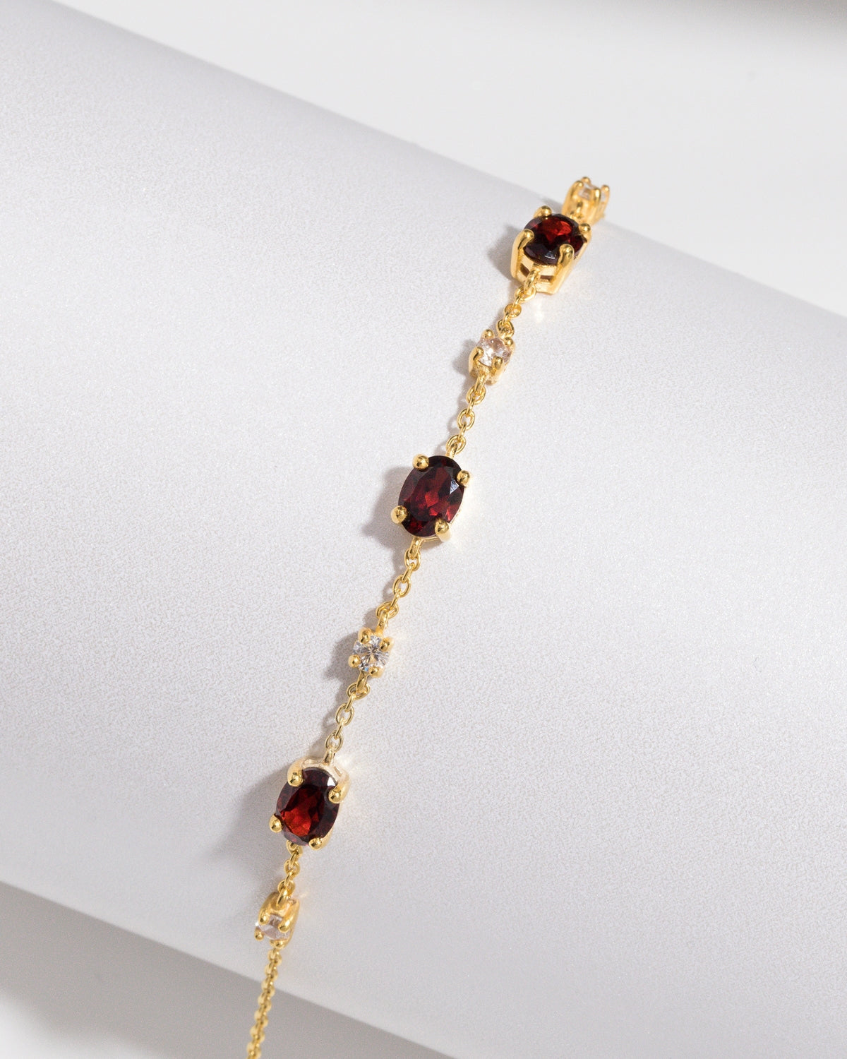 Mini Set 2 - Garnet Jewellery Set in 18k Gold Vermeil - SJR London Timepiece