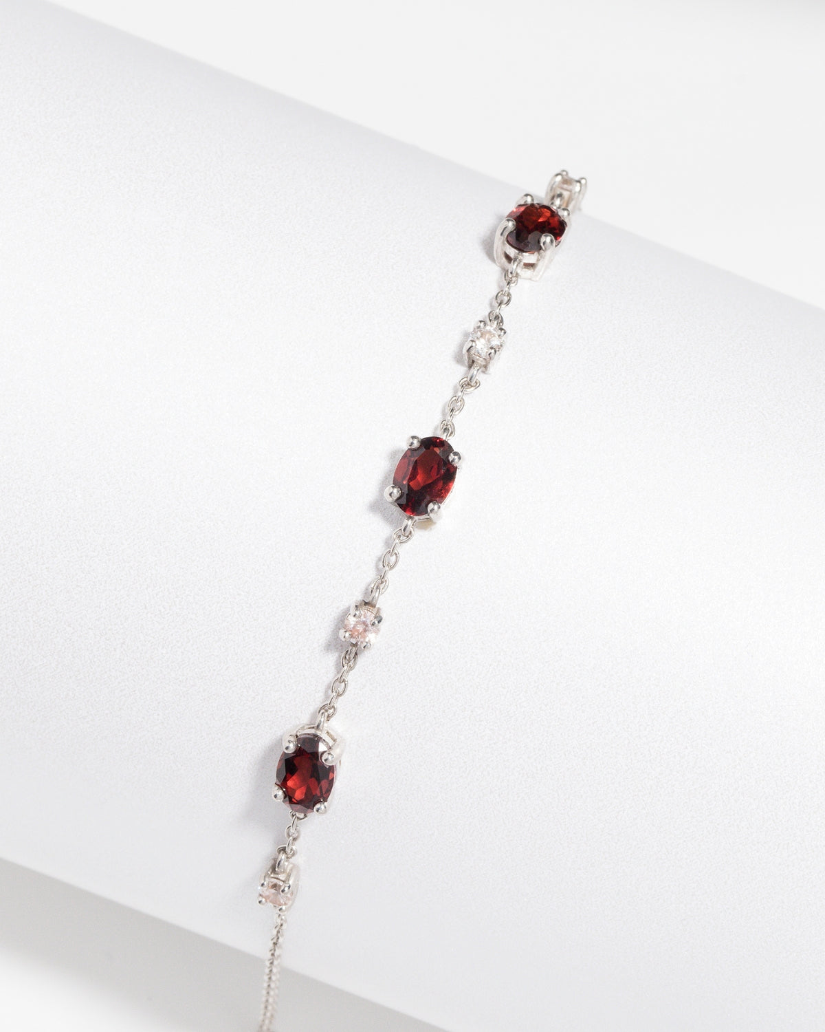 Essential Garnet Jewellery Set in Sterling Silver - SJR London Timepiece