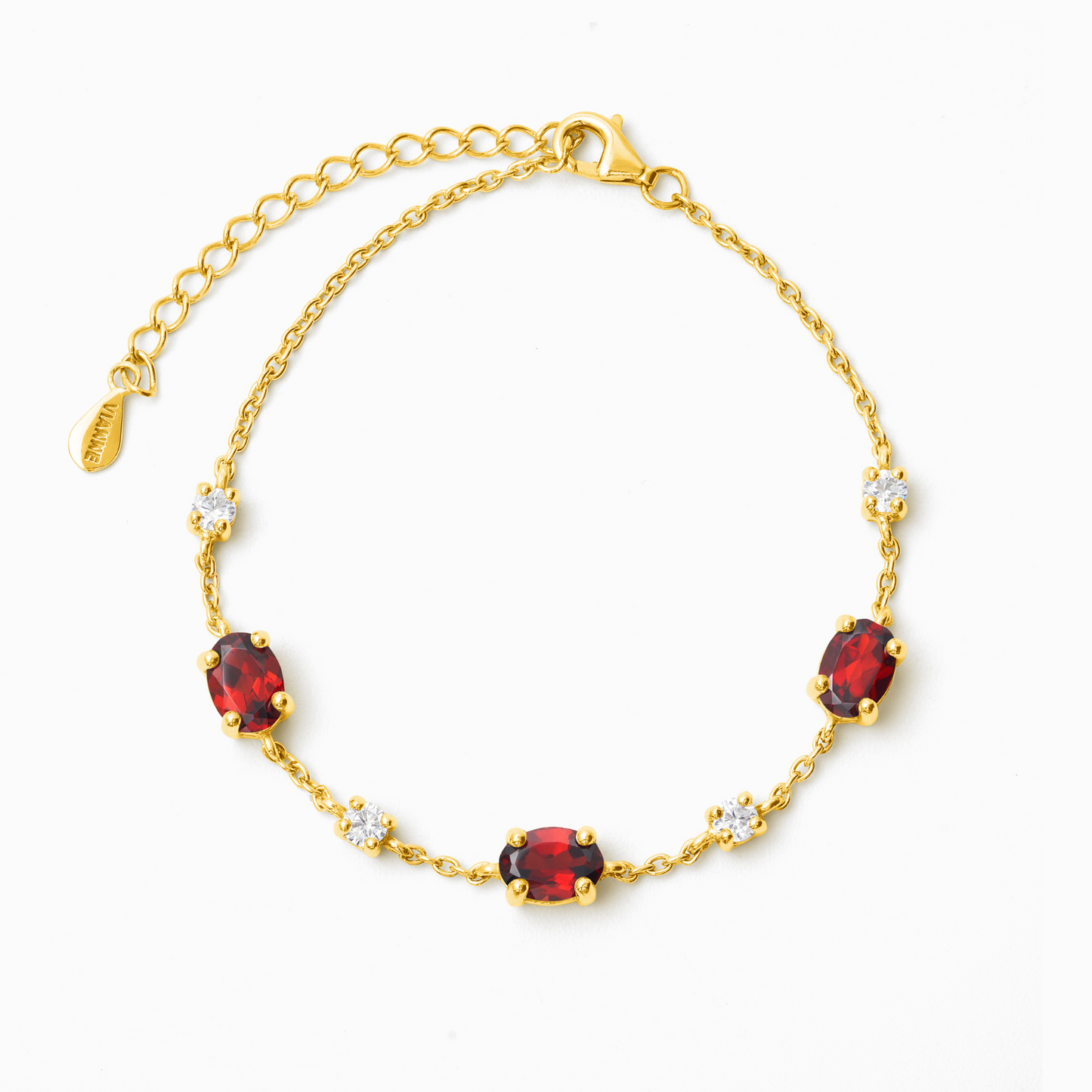 Garnet Bracelet in 18k Gold Vermeil - SJR London Timepiece
