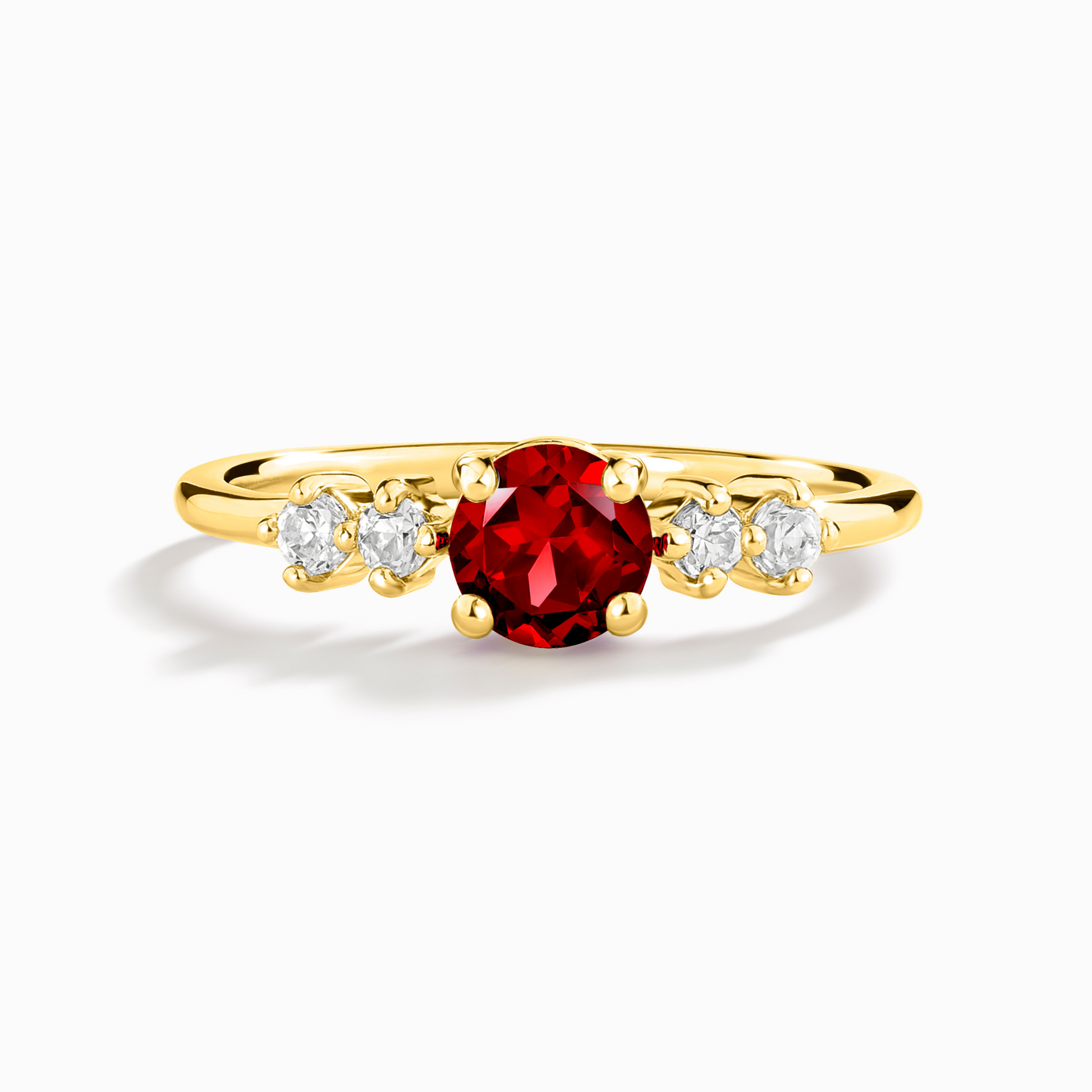Garnet Five Stone Ring in 18k Gold Vermeil - SJR London Timepiece